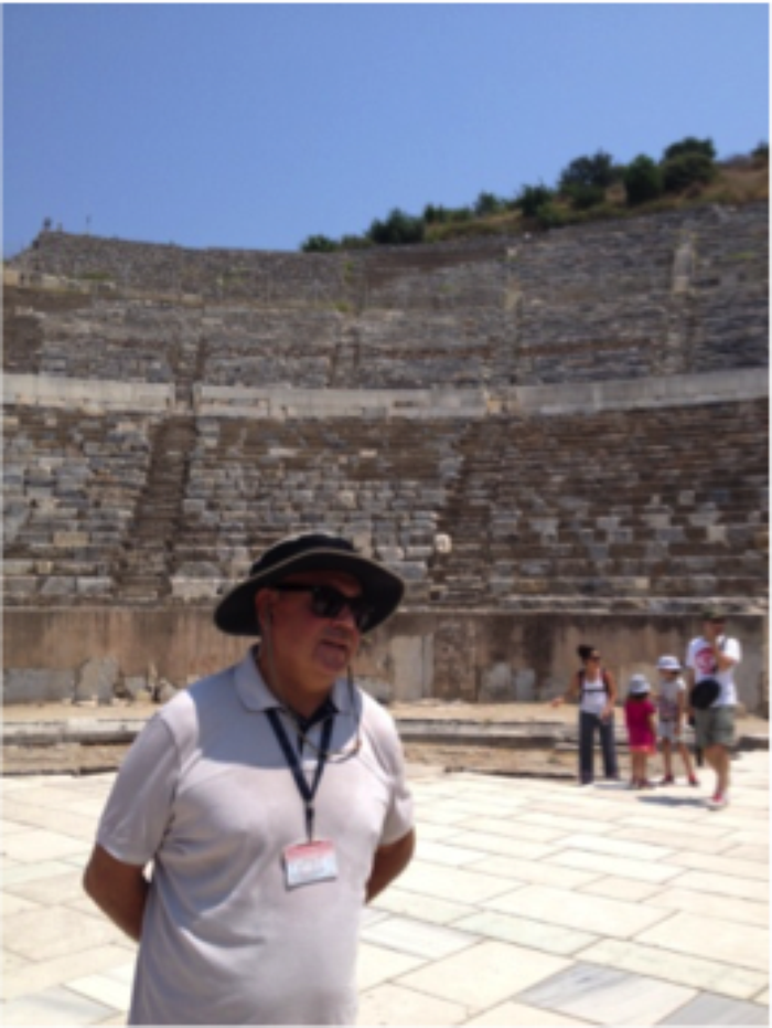 Man at the Ruins of Ancient Ephesus